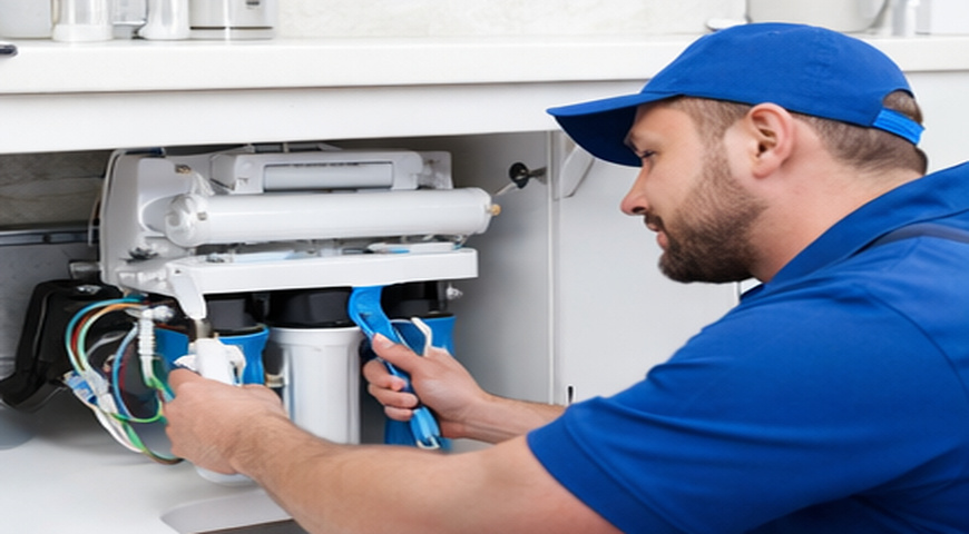 RO water purifier installation by professional technician